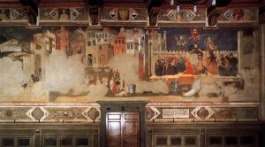 حکومت بد و تأثیرات آن بر زندگی شهری: آمبروجو لورنزتی، نقاشی دیواری، 1338